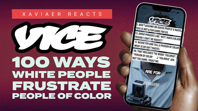 Vice News: 100 Ways White People Frustrate People of Color