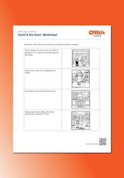 "Otto's Tales: David & the Giant" Worksheet