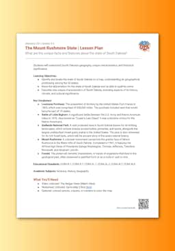 "Unboxed: The Mount Rushmore State" Lesson Plan