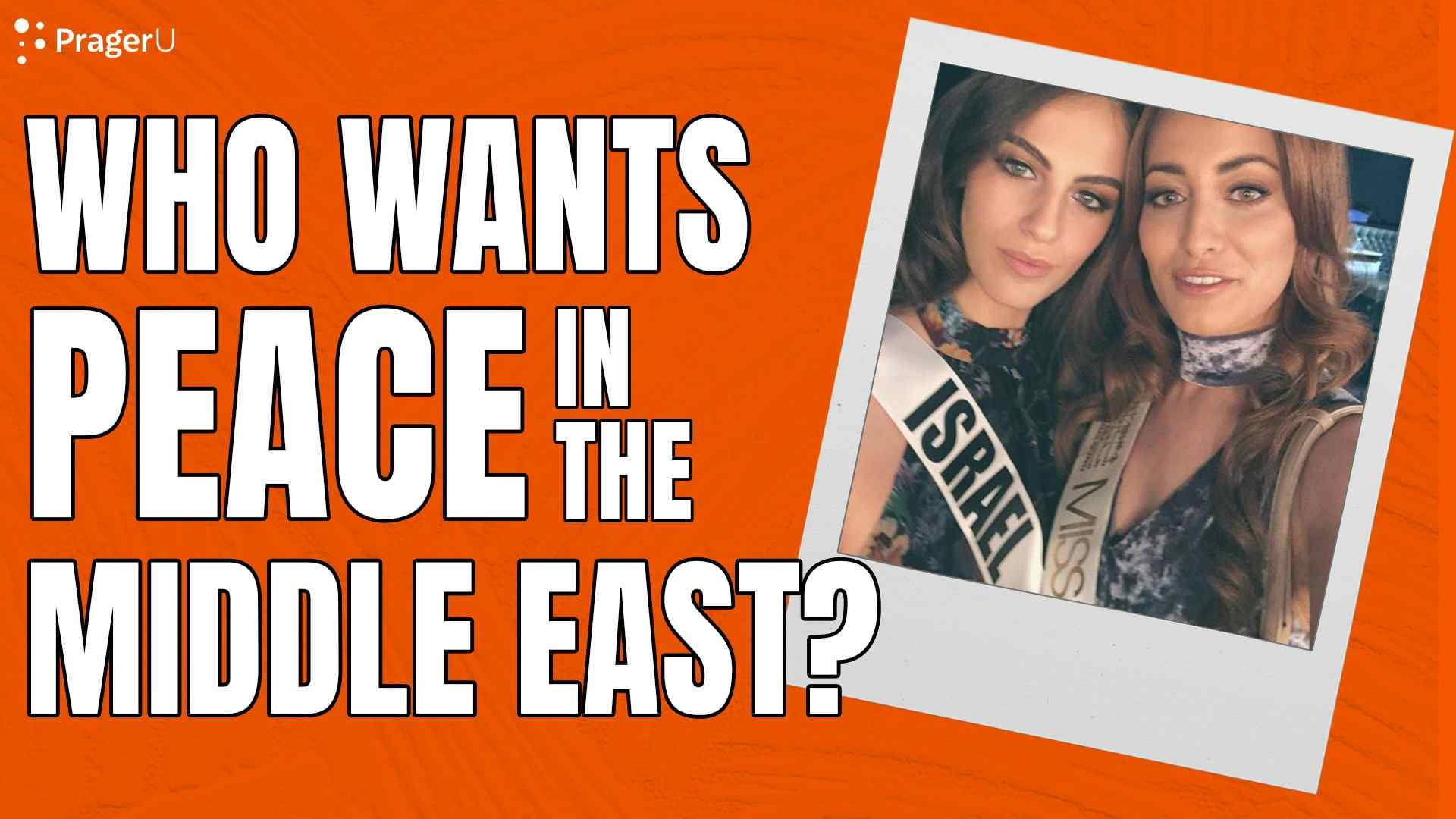 Sarah Idan: Who Wants Peace in the Middle East?