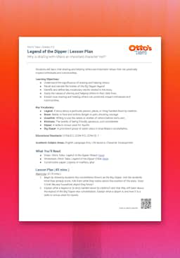 "Otto's Tales: Legend of the Dipper" Lesson Plan