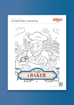 "Otto's Tales: Let's Meet a Baker" Coloring Page