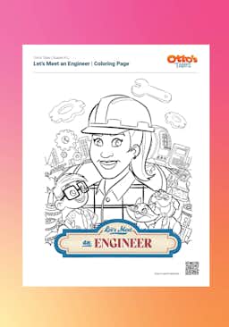 "Otto's Tales: Let's Meet an Engineer" Coloring Page