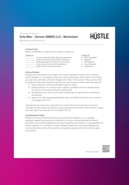 "The Hustle: Sole Man - Denver SNKRS LLC" Worksheet