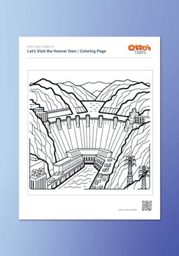 "Otto's Tales: Let's Visit the Hoover Dam" Coloring Page