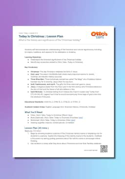 "Otto's Tales: Today is Christmas" Lesson Plan
