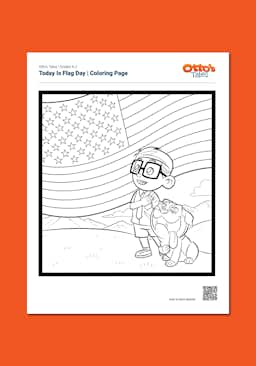 "Otto's Tales: Today Is Flag Day" Coloring Page