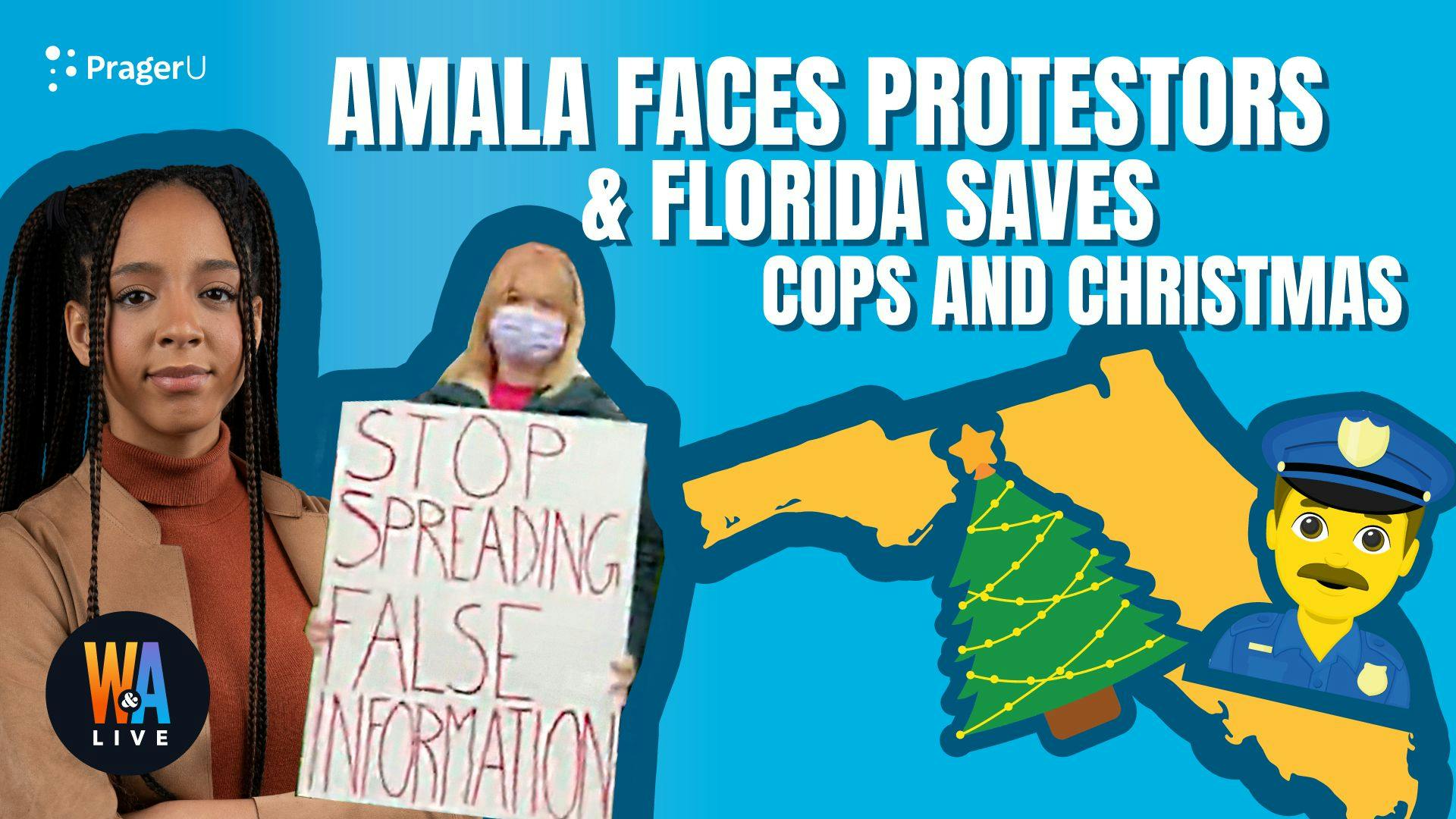 Amala Faces Protestors & Florida Saves Cops and Christmas: 10/25/2021