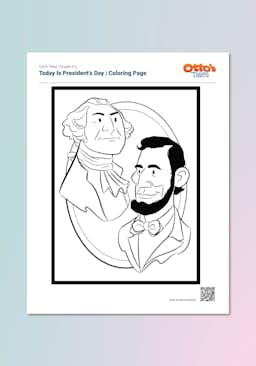 "Otto's Tales: Today Is Presidents' Day" Coloring Page