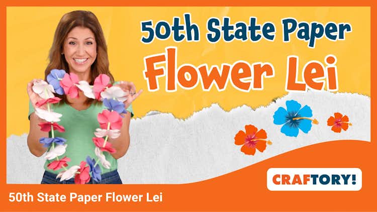 50th State Paper Flower Lei