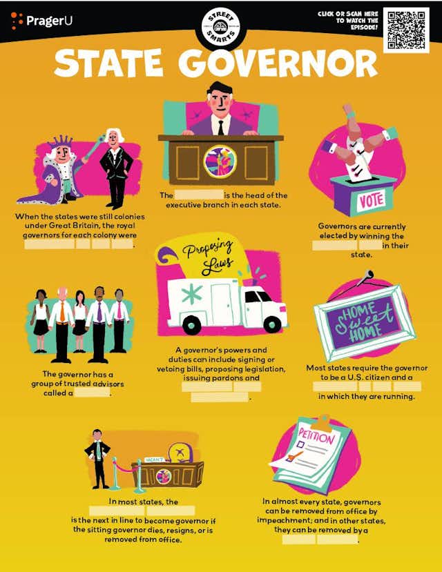 "Street Smarts: Office of State Governor" Worksheet