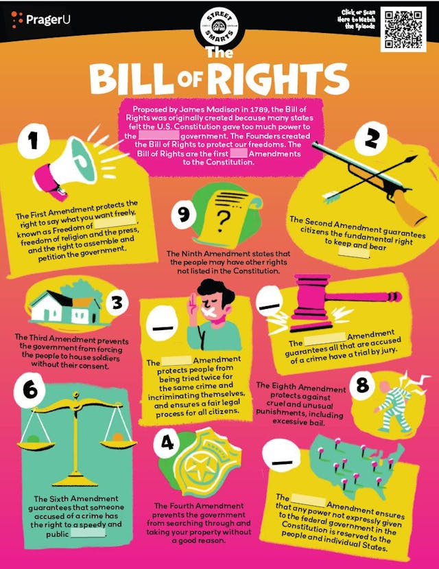 "Street Smarts: The Bill of Rights" Worksheet