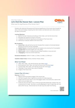 "Otto's Tales: Let's Visit the Hoover Dam" Lesson Plan