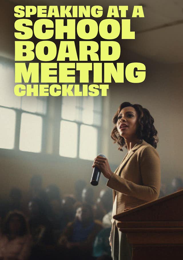 Speaking at a School Board Meeting Checklist