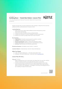 "The Hustle: Building Buzz - The Sweet Bee Sisters" Lesson Plan 