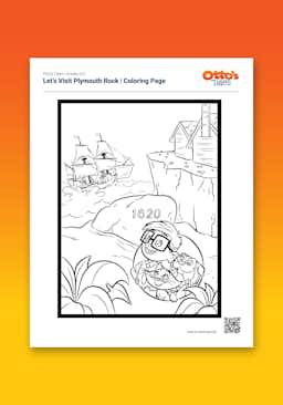 "Otto's Tales: Let's Visit Plymouth Rock" Coloring Page